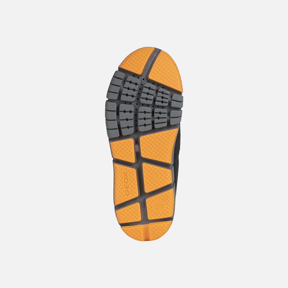 Geox Erkek Çocuk Bot Siyah/Turuncu - Flexyper Abx - KUR-956207